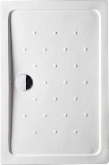 Tema Rectangular Porcelain Shower 80x100cm White