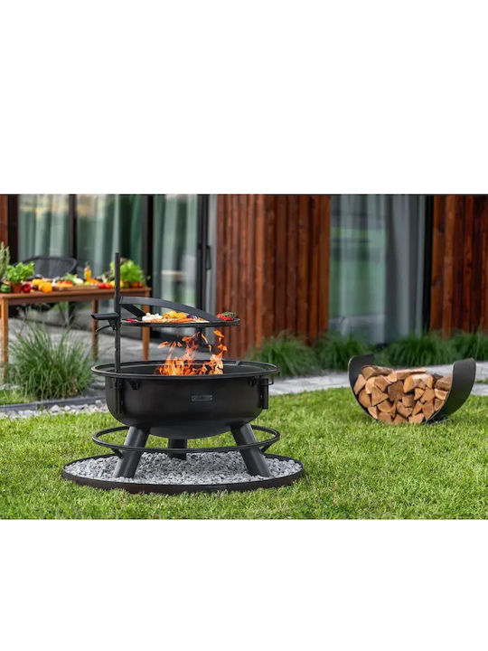 CookKing Открита Камина За Навън Метална Черна