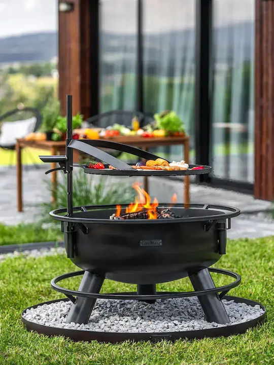 CookKing Открита Камина За Навън Метална Черна