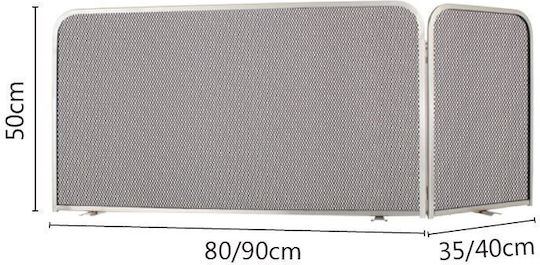 Zogometal Металик Защитно Решетка За Камин 80x35x50см Бронзово
