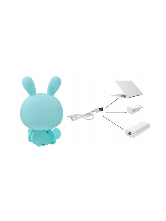 LED Kinder Tischlampe Berührung Blau 30.5x20cm
