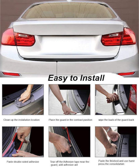 Flexible Protective Strip Car Rear Bumper Silicone 104x8 Cm 6 Mm Thick Black