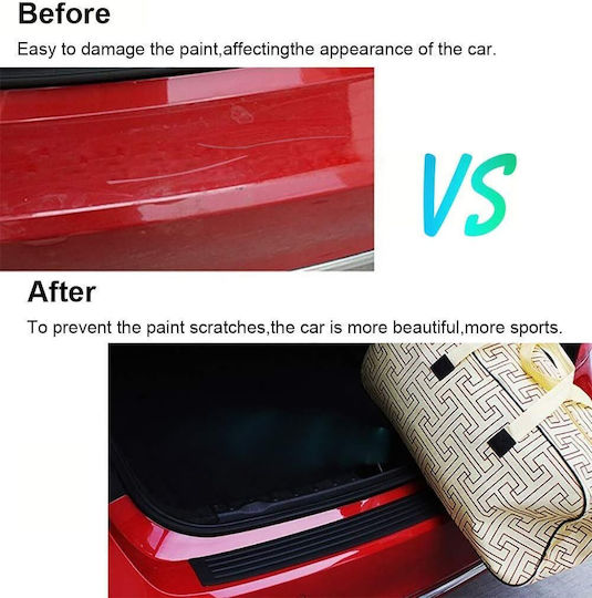 Flexible Protective Strip Car Rear Bumper Silicone 104x8 Cm 6 Mm Thick Black