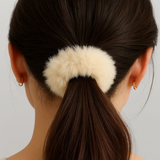 Classic Cabbage Hair In Light Beige Duvet Fur
