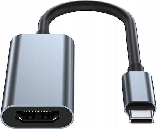 Convertor USB-C / HDMI Masculin la HDMI / USB-C Feminin Gri 1 Bucată ZK16343QWS6
