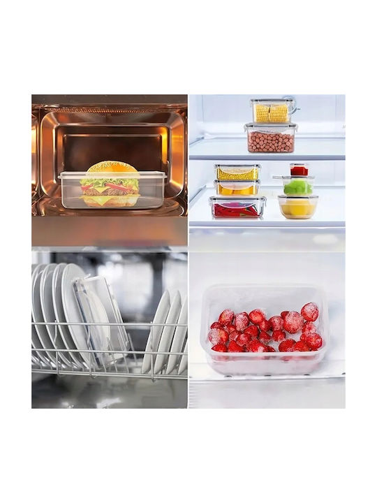Set Cutii De Prânz Din Plastic Transparente 5cm 12 Bucăți