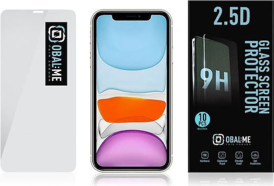 Obal:Me 2.5D 0.33mm Tempered Glass 10τμχ (Apple Iphone 11/xr)