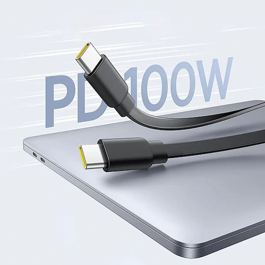 Baseus Подвижен USB към Type-C Кабел Черен 1.2m E0415504