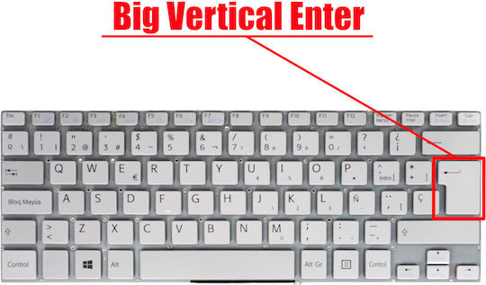 Испанска Клавиатура За Лаптоп Spanish Laptop Keyboard Sony Vaio Svf14a 149238071es Svf14a1m2e Svf14a1s9r 9z.nabbq.00s Es Без Рамка Сребриста Код 40913esnofrsil