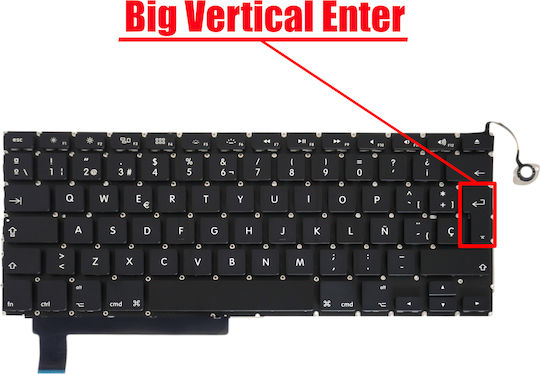 Spanish Laptop Keyboard Apple Macbook Pro 15" A1286 Mid 2009 2012 661-5244 661-5854 661-6076 661-6509 Mb471 Mb985 Mb986 Es No Frame Backlit Black Cod.40169esnofrbl