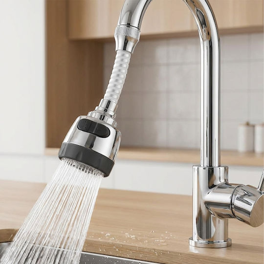 Avizar Drehbarer Wasserhahn Spritzfilter Mit Filter Verstellbarer Spray In Edelstahl Silber