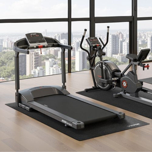Vevor Gym Exercise Equipment Floor Mat Black 60x130x0.4cm