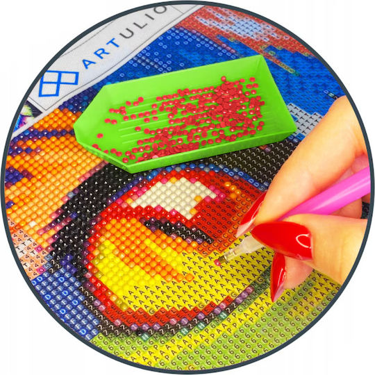 Broderie Mozaic cu Diamante Zola Design Abstract Pisică 30 X 40 Cm