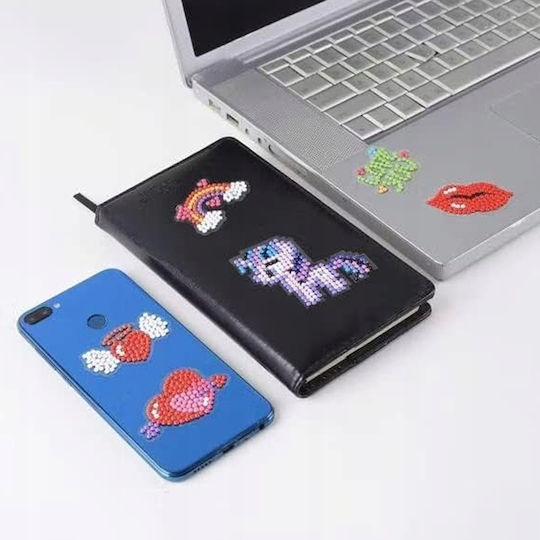 Set Creativ 12 Autocolante Mozaic cu Diamante Zola Șabloane Design Fete Tavă Aplicator Diamante