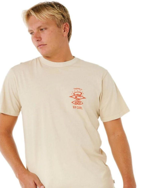 Herrenblusen Kurzarm T-Shirt in Ecru
