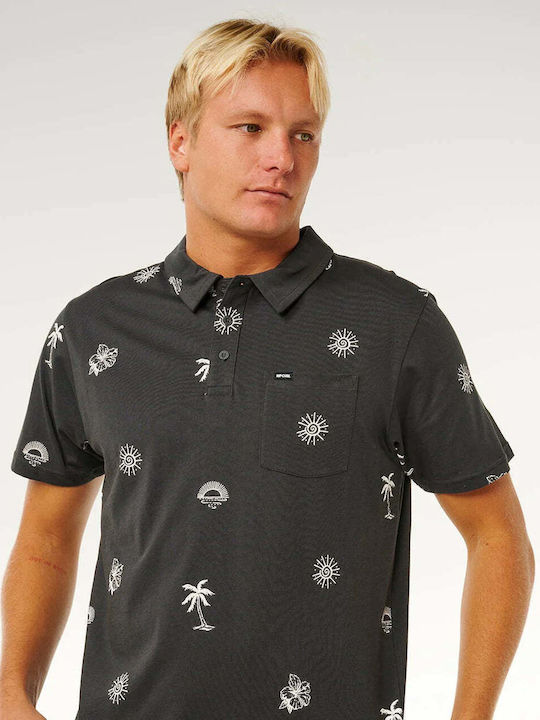 Polo T-shirt Washed Black