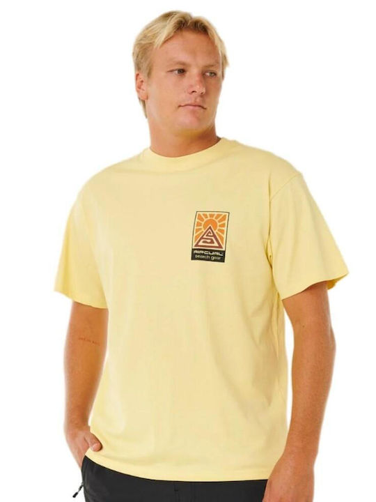 Herrenblusen Kurzarm T-Shirt In Gelb