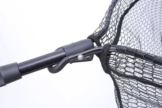 Folding Landing Net Mikado 200cm Basket 70/60cm Rubberized Mesh 6x15mm