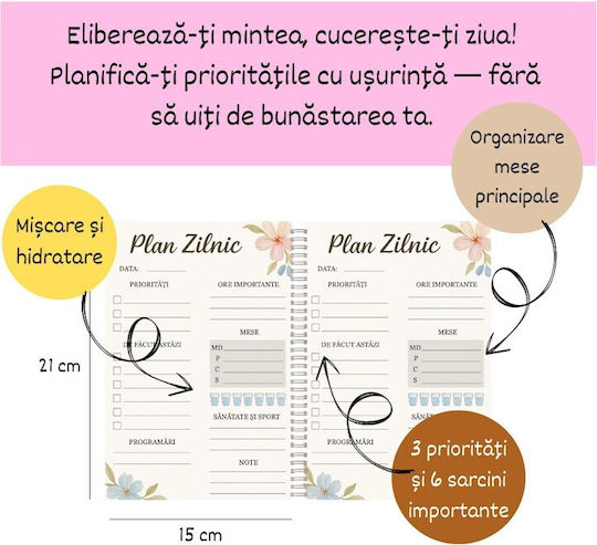 Planificator Zilnic A5 Spirală