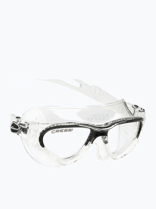 CressiSub Swimming Goggles For Adults With Anti-Glare Transparent Lenses