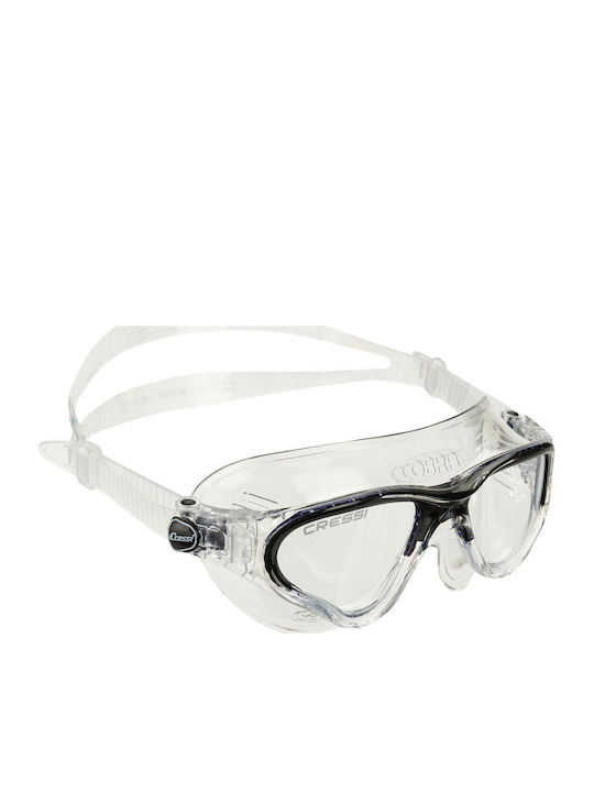 CressiSub Swimming Goggles For Adults With Anti-Glare Transparent Lenses