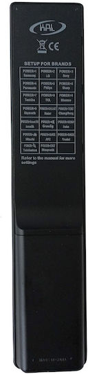 Huayu Universal Τηλεχειριστήριο L1850 για Τηλεοράσεις Samsung , LG , Sony , Panasonic , Philips και Sharp