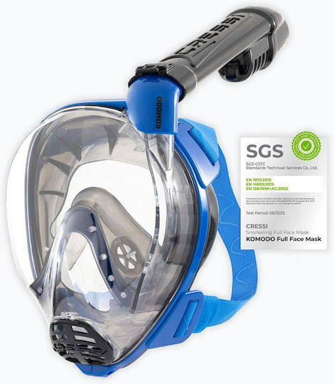CressiSub CressiSub Tauchmaske Silikon Vollgesicht Komodo Blau