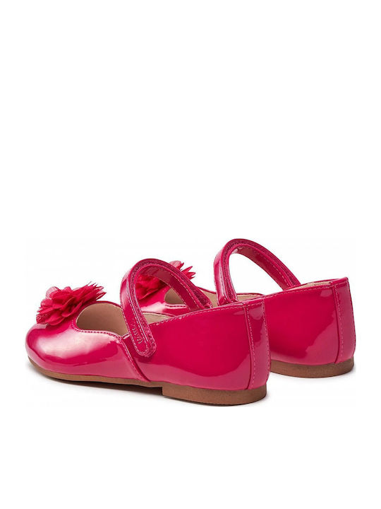 Balerini copii cu elastic Piele lăcuită Roz