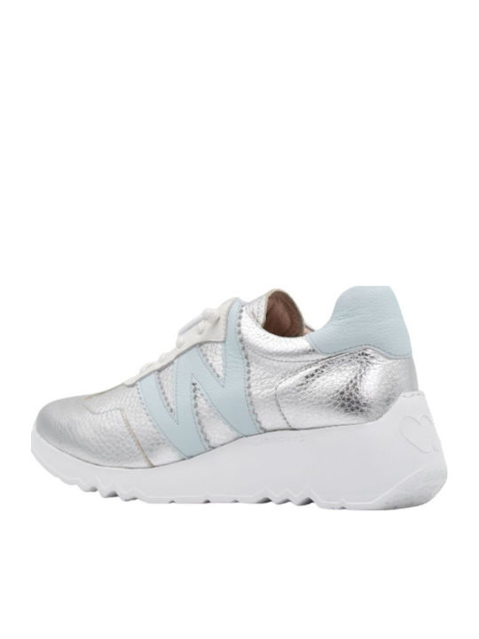 Γυναικεία Sneakers Ασημι / Γαλαζιο