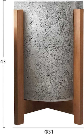 Freebox Grey Flower Pot Teak Freebox Grey Flower Pot Teak