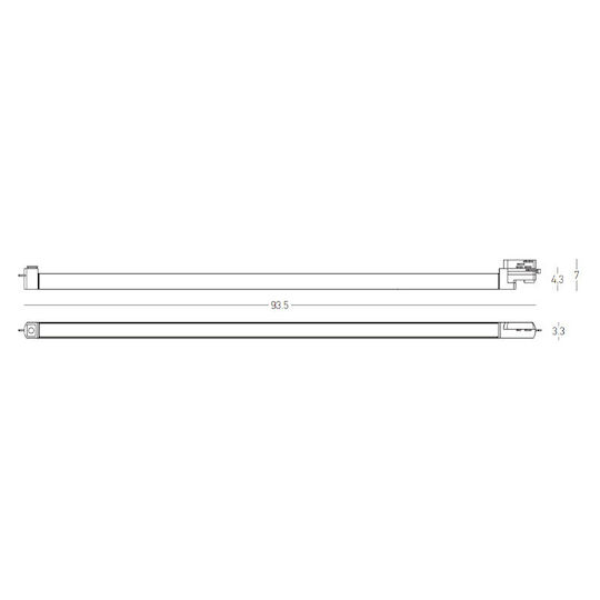 Zambelis Lights LED Iluminare Liniară Comercială Plafon 40W Alb Natural Reglabil În Intensitate