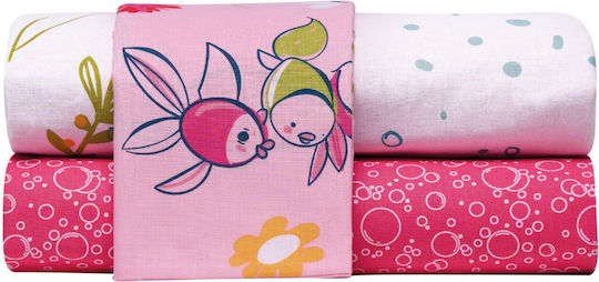 Kentia Set Kinderbettlaken Semi-Doppel Baumwolle Pady Multi 190x270cm 3 Stück
