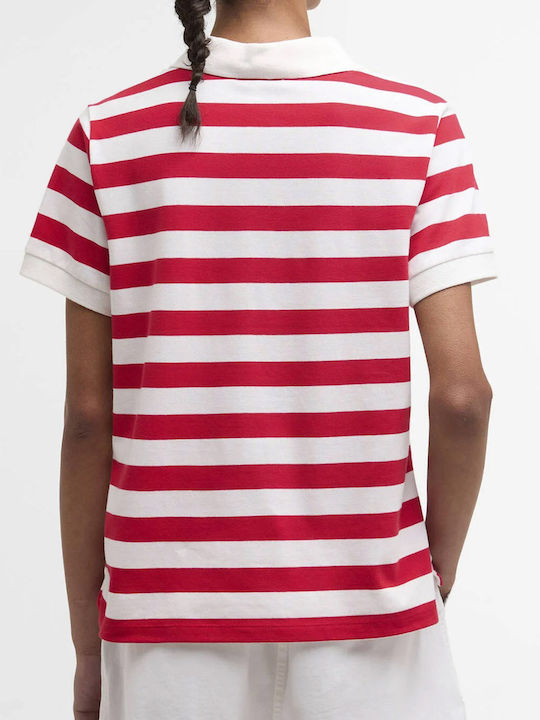Barbour Polo Poppy Red Stripe