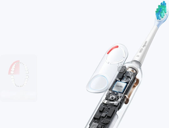 Usmile Wasserflosser mit Drucksensor und Reiseetui Weiß