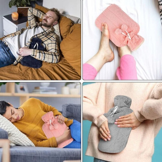 Termoforă Gri cu Husă pentru Utilizare Generală 34x20cm 2000ml