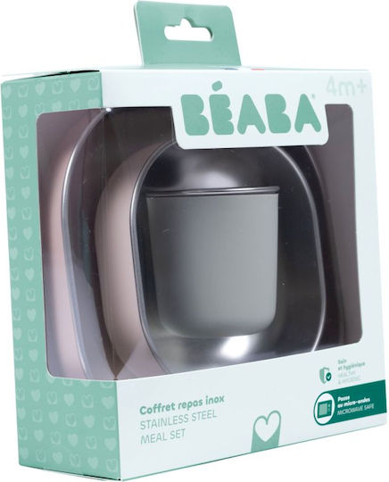 Beaba Feeding Set Metal Pink 2pcs for 36+ Months