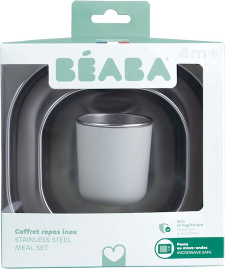 Beaba Feeding Set Metal Pink 2pcs for 36+ Months