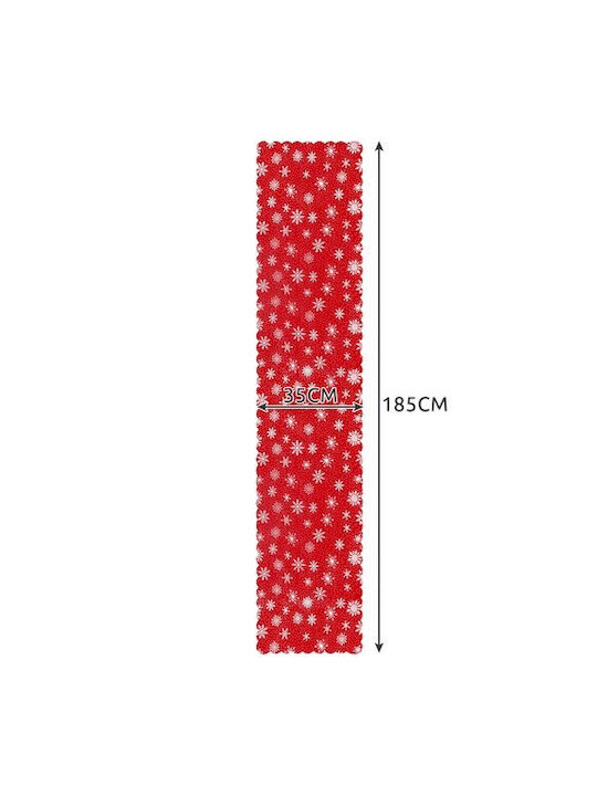 Weihnachtliches Tischgeschirr Läufer Rot 180x35cm Zola