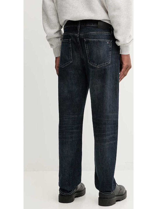 Ανδρικό Παντελόνι Τζιν με Regular Tapered Εφαρμογή Navy Μπλε