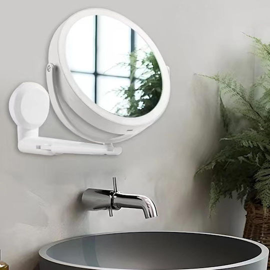 Makeup Mirror Wall with Light 17.7cm White