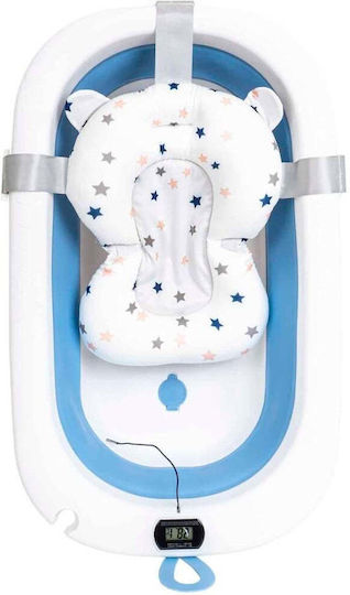 Klappbare Baby-Badewanne mit Thermometer Blau