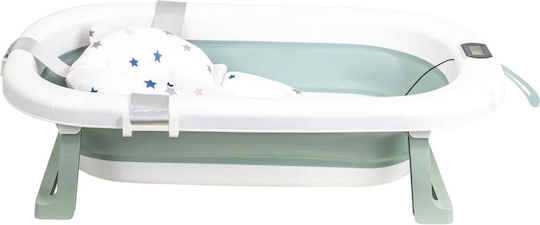 Klappbare Baby-Badewanne mit Thermometer Grüne