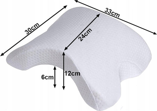 Pillow With Memory Foam 33x30x12cm in White Colour ZK12743QWS10