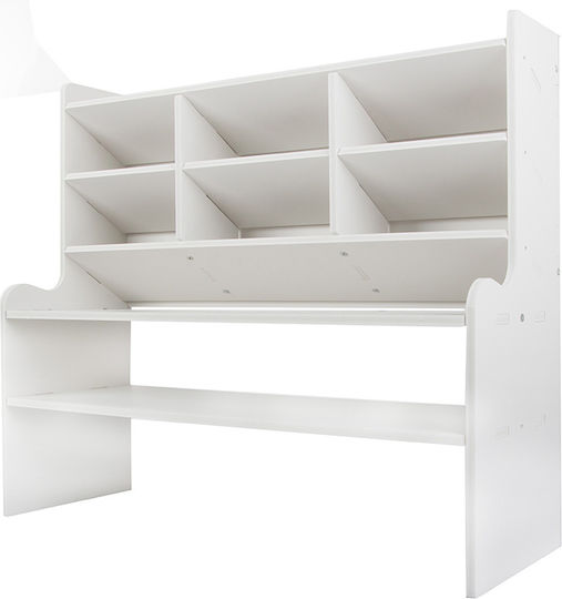 Multifunktionaler Schreibtischorganisator Zola 9 Fächer Kunststoff Gedrückter Schaum 47,5 x 17 x 42 cm Weiße