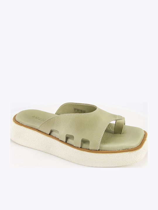 Sandale Casual Damă Din Piele Galbene