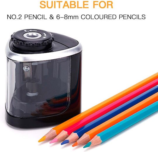 Electric Pencil Sharpener Zola Automatic Battery Powered 6.5 X 6.4 X 7.3 Cm Black