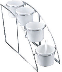 Recipient Melamină Pentru Bufet Culinaro Maro D13xh17.5cm 2000ml Alb