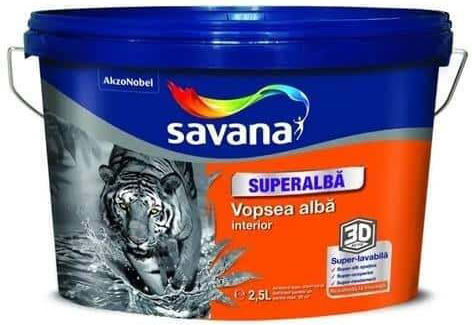 Интериорна Миеща Супер Бяла Боя Savana 2.5л Ext10005