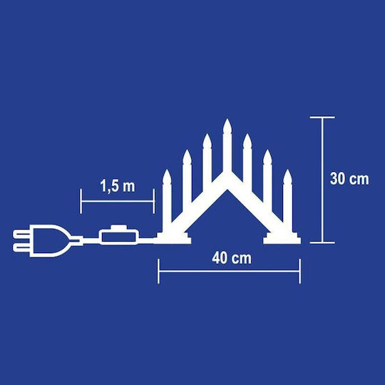 Lumânare De Crăciun Din Lemn Electrică 40x30cm (Culori Diverse)