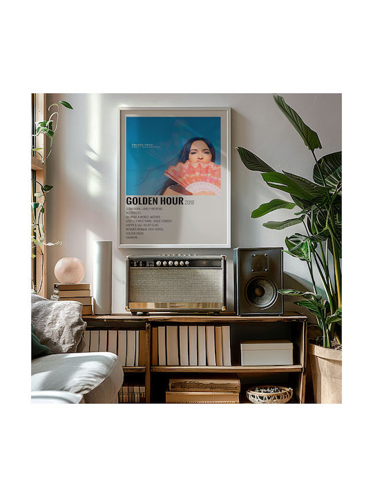 Music Poster Golden Hour Kacey Musgraves Ms646 21cm X 30cm Κορνίζα Καφέ Ξύλου